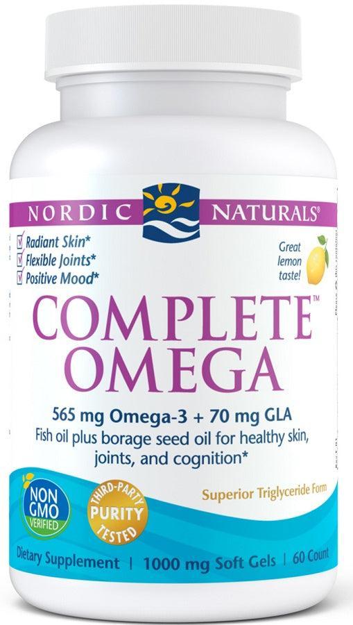 Nordic Naturals Complete Omega, 565mg Lemon 60 softgels- Lillys Pharmacy and Health Store