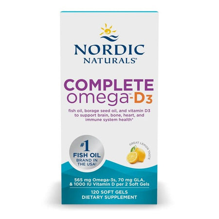 Nordic Naturals Complete Omega - D3, 565mg Lemon - 120 softgels - Lilly’s Pharmacy & Health Store
