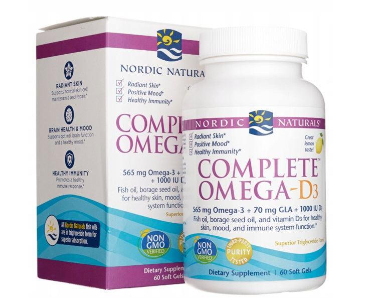 Nordic Naturals Complete Omega - D3, 565mg Lemon - 60 softgels - Lilly’s Pharmacy & Health Store