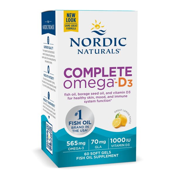 Nordic Naturals Complete OmegaD3, 565mg Lemon 120 softgels- Lillys Pharmacy and Health Store
