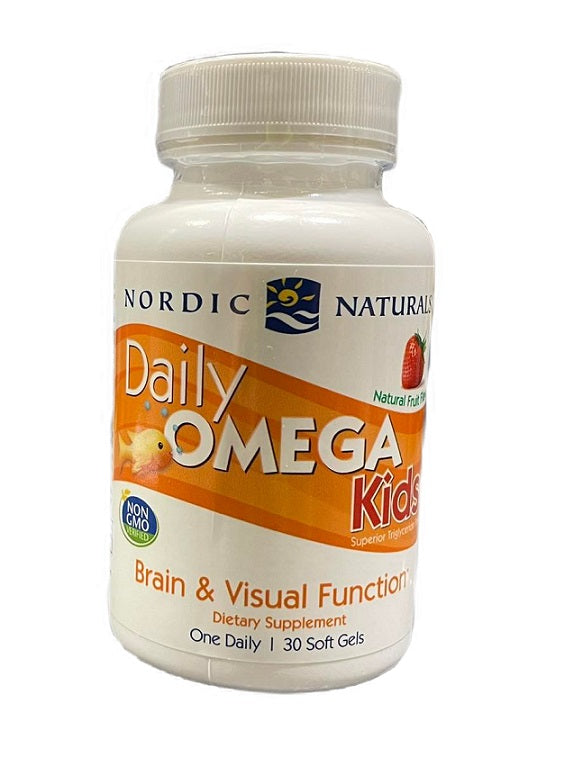 Nordic Naturals Daily Omega Kids, Natural Fruit Flavor 30 softgels- Lillys Pharmacy and Health Store