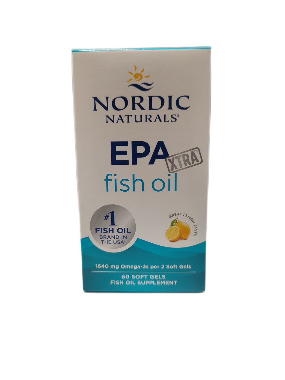 Nordic Naturals EPA Xtra Fish Oil, 1640mg Lemon 60 softgels- Lillys Pharmacy and Health Store
