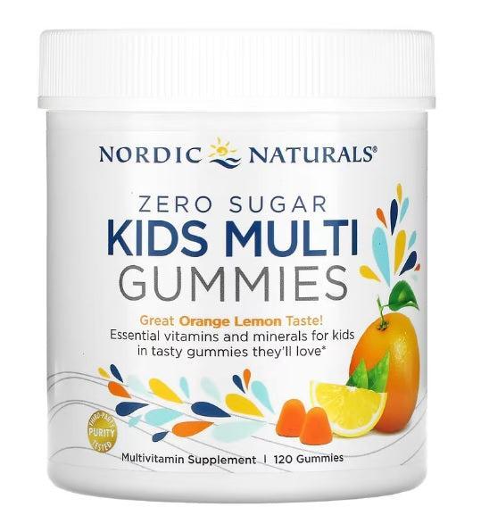 Nordic Naturals Kids Multi Zero Sugar, Orange Lemon 120 gummies- Lillys Pharmacy and Health Store