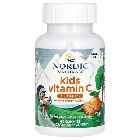 Nordic Naturals Kids Vitamin C Gummies, Tangy Tangerine 60 gummies- Lillys Pharmacy and Health Store