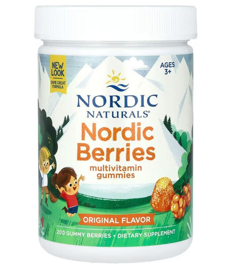 Nordic Naturals Nordic Berries Multivitamin, Original Flavor 200 gummy berries- Lillys Pharmacy and Health Store
