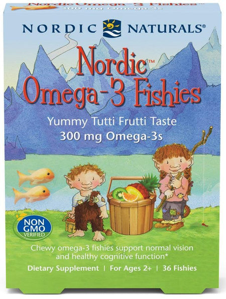 Nordic Naturals Nordic Omega3 Fishies, 300mg Yummy Tutti Frutti Taste 36 fishies- Lillys Pharmacy and Health Store