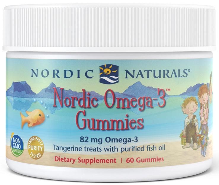 Nordic Naturals Nordic Omega3 Gummies, 82mg Tangerine Treats 60 gummies- Lillys Pharmacy and Health Store