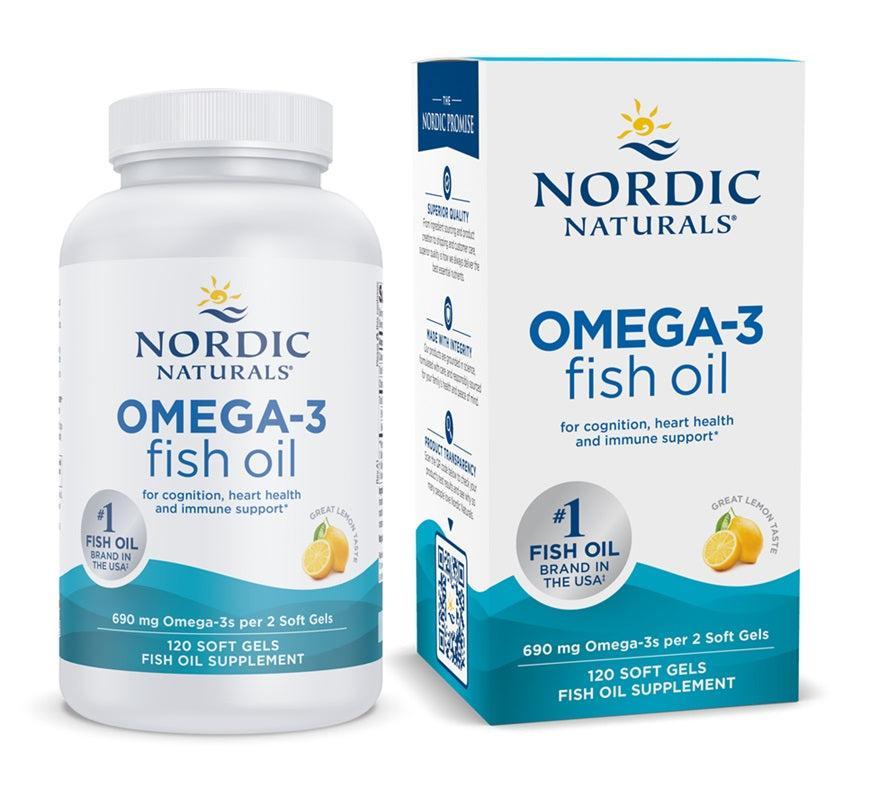 Nordic Naturals Omega3, 690mg Lemon 120 softgels- Lillys Pharmacy and Health Store