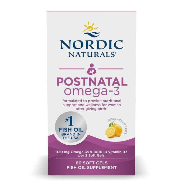 Nordic Naturals Postnatal Omega3, 1120mg Lemon 60 softgels- Lillys Pharmacy and Health Store