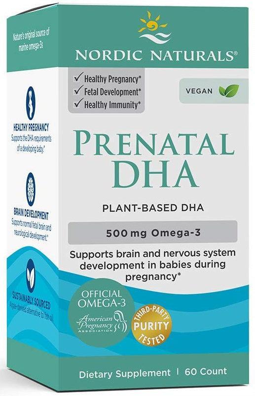 Nordic Naturals Prenatal DHA Vegan, 500mg 60 softgels- Lillys Pharmacy and Health Store
