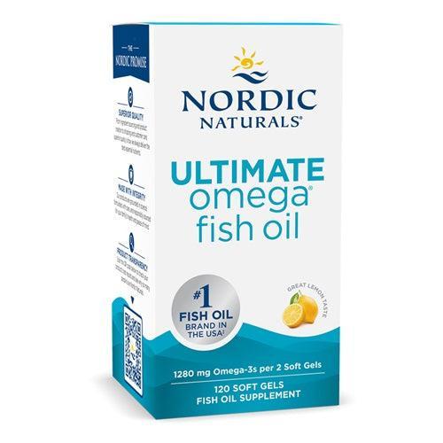 Nordic Naturals Ultimate Omega, 1280mg Lemon (EAN 768990891076) 120 softgels- Lillys Pharmacy and Health Store