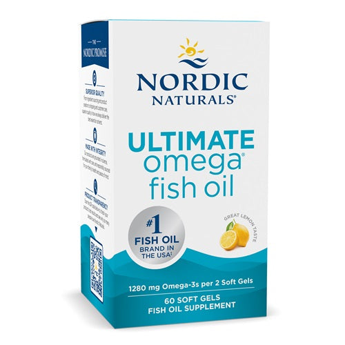 Nordic Naturals Ultimate Omega, 1280mg Lemon (EAN 768990891090) 60 softgels- Lillys Pharmacy and Health Store