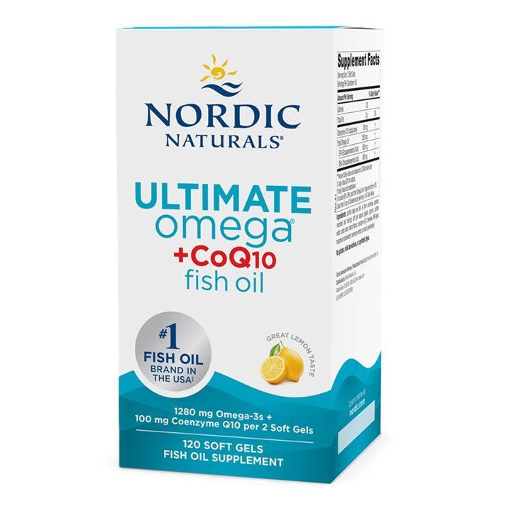 Nordic Naturals Ultimate Omega + CoQ10, 1280mg Lemon 120 softgels- Lillys Pharmacy and Health Store