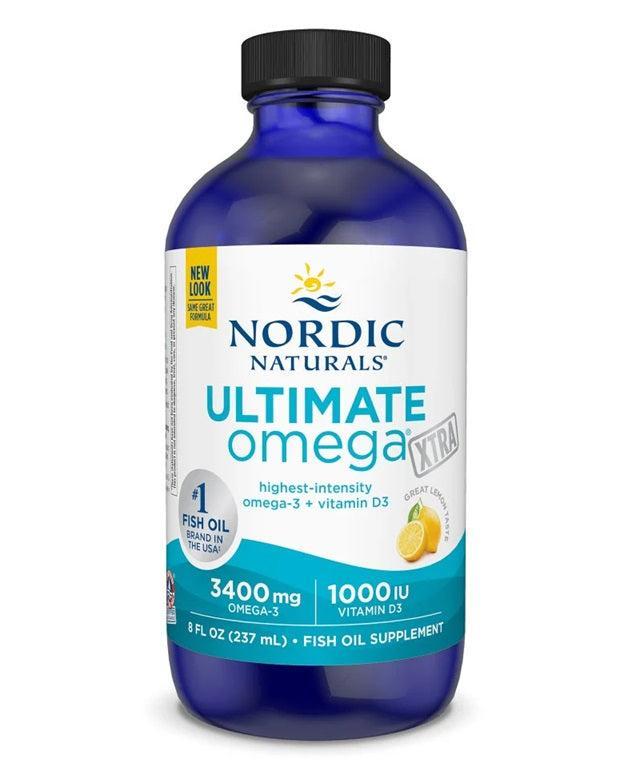 Nordic Naturals Ultimate Omega Xtra, 3400mg Lemon 237 ml- Lillys Pharmacy and Health Store