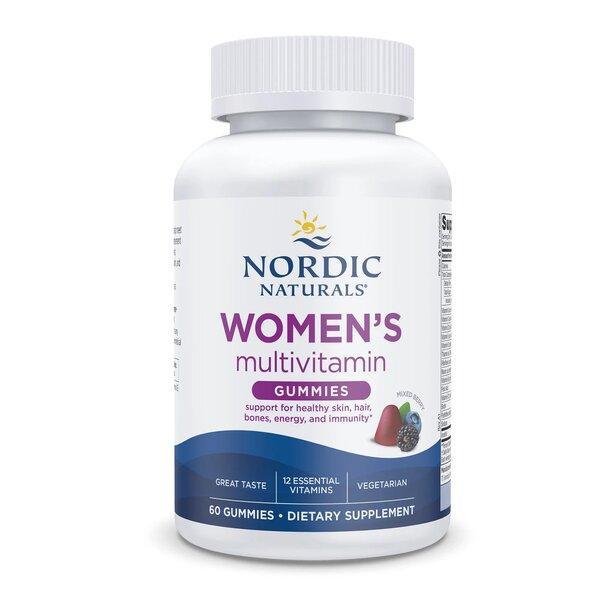 Nordic Naturals Women's Multivitamin Gummies, Mixed Berry 60 gummies- Lillys Pharmacy and Health Store