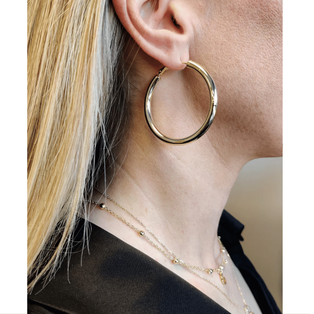 Not Yer Average 2.0 Hoop Earrings Gold- Lillys Pharmacy and Health Store