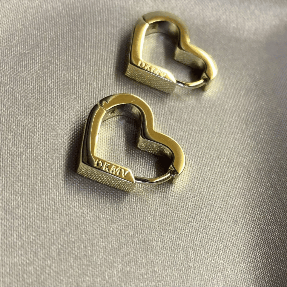 Not Yer Average Heart Hoop Earrings Gold- Lillys Pharmacy and Health Store