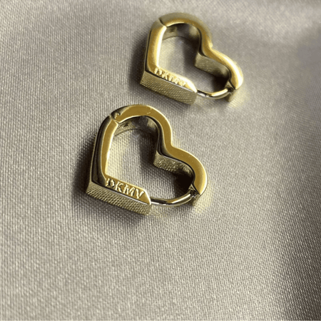 Not Yer Average Heart Hoop Earrings Gold- Lillys Pharmacy and Health Store