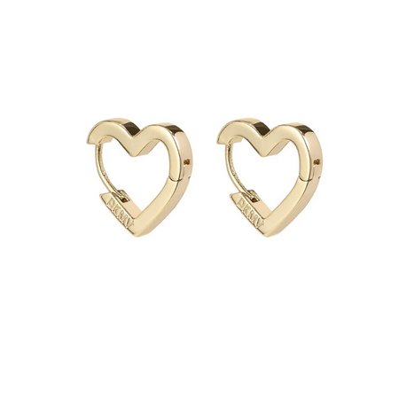 Not Yer Average Heart Hoop Earrings Gold- Lillys Pharmacy and Health Store