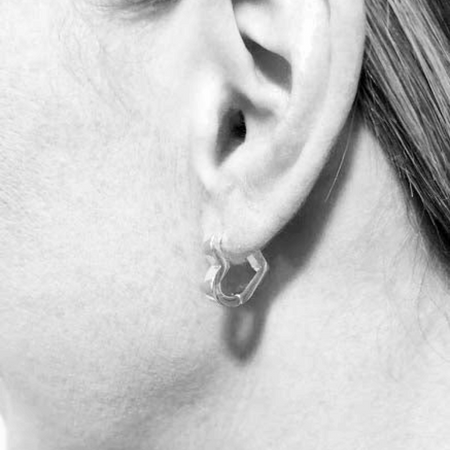 Not Yer Average Heart Hoop Earrings Silver- Lillys Pharmacy and Health Store