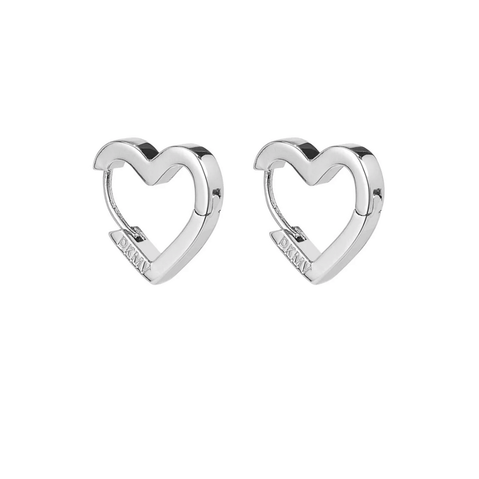 Not Yer Average Heart Hoop Earrings Silver- Lillys Pharmacy and Health Store