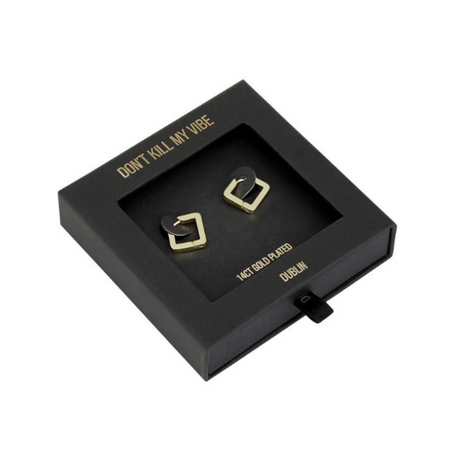 Not Yer Average Square Hoop Earrings Gold- Lillys Pharmacy and Health Store