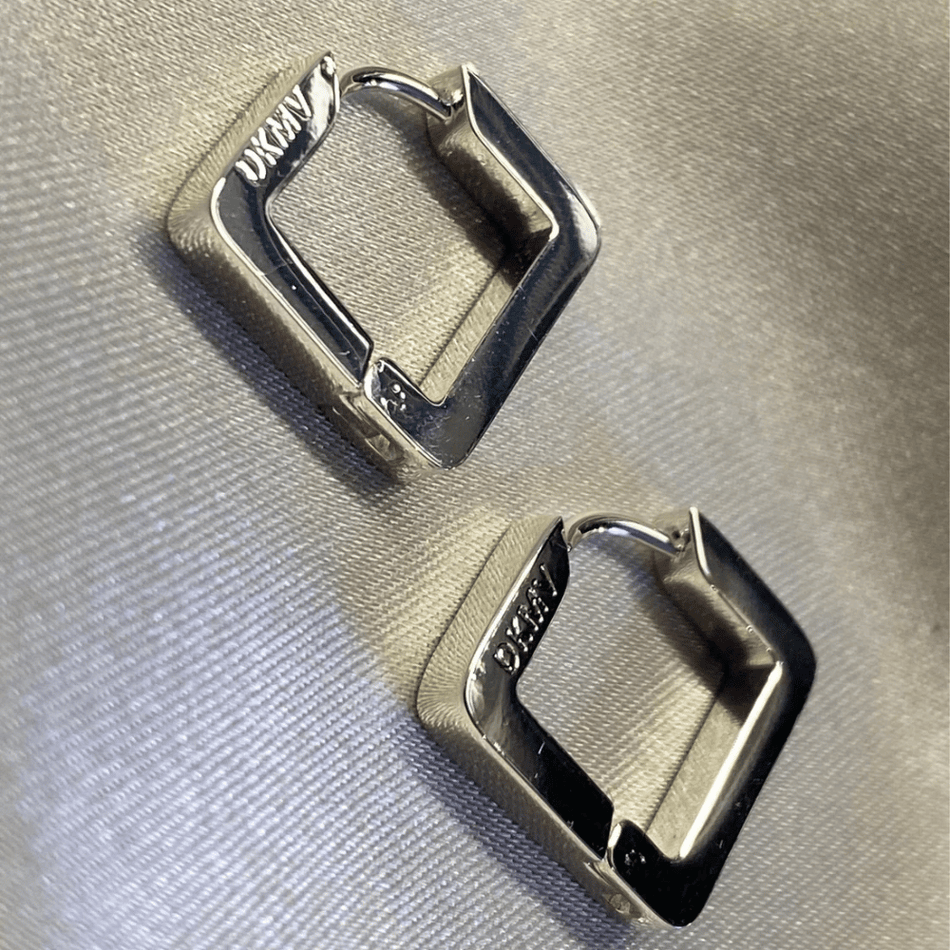 Not Yer Average Square Hoop Earrings Silver- Lillys Pharmacy and Health Store