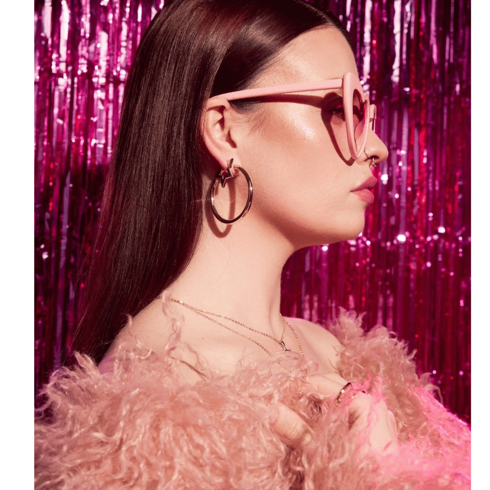 Not Yer Average Star Hoop Earrings Gold- Lillys Pharmacy and Health Store