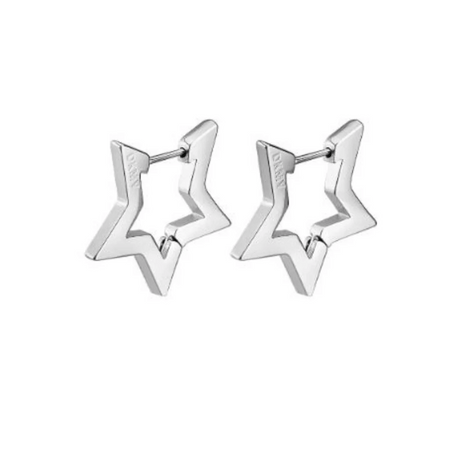 Not Yer Average Star Hoop Earrings Silver- Lillys Pharmacy and Health Store
