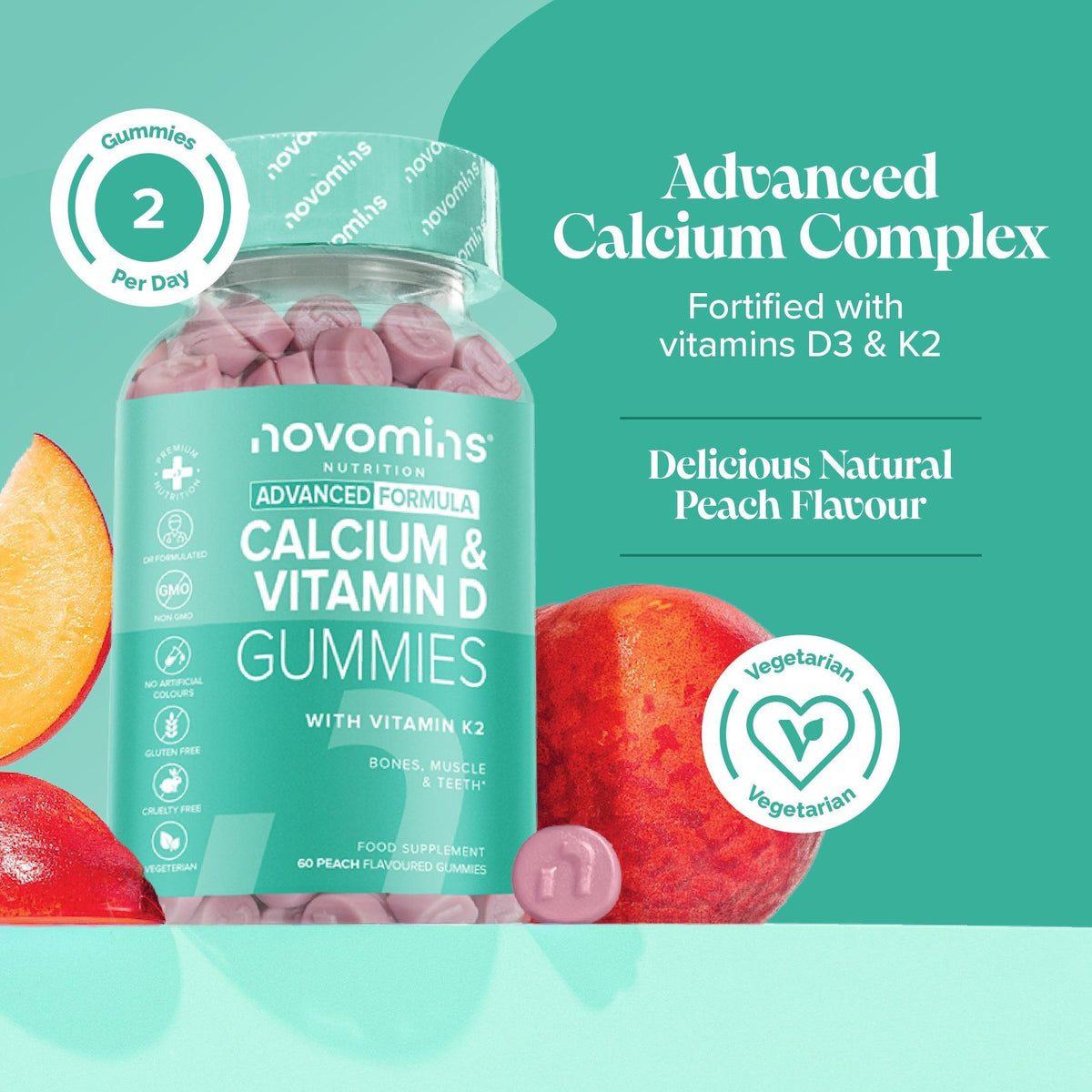Novomins Calcium and Vitamin D Gummies- Lillys Pharmacy and Health Store