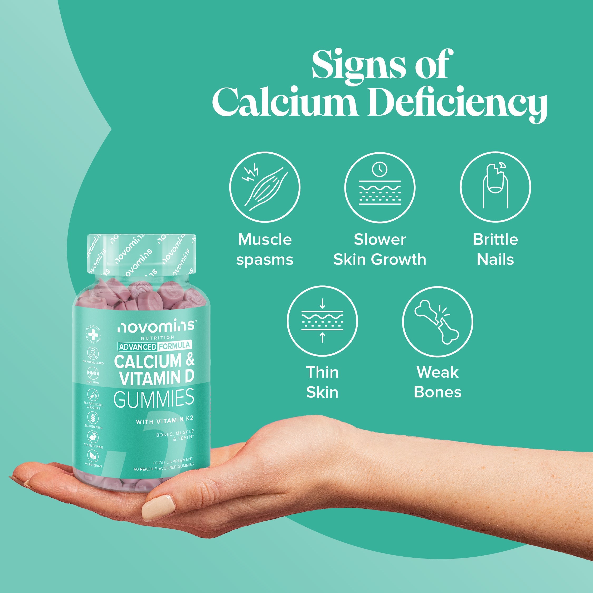 Novomins Calcium and Vitamin D Gummies- Lillys Pharmacy and Health Store
