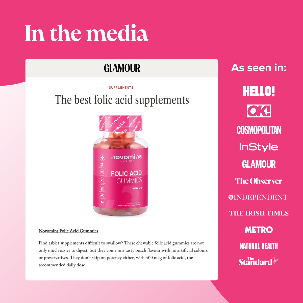 Novomins Folic Acid Gummies- Lillys Pharmacy and Health Store