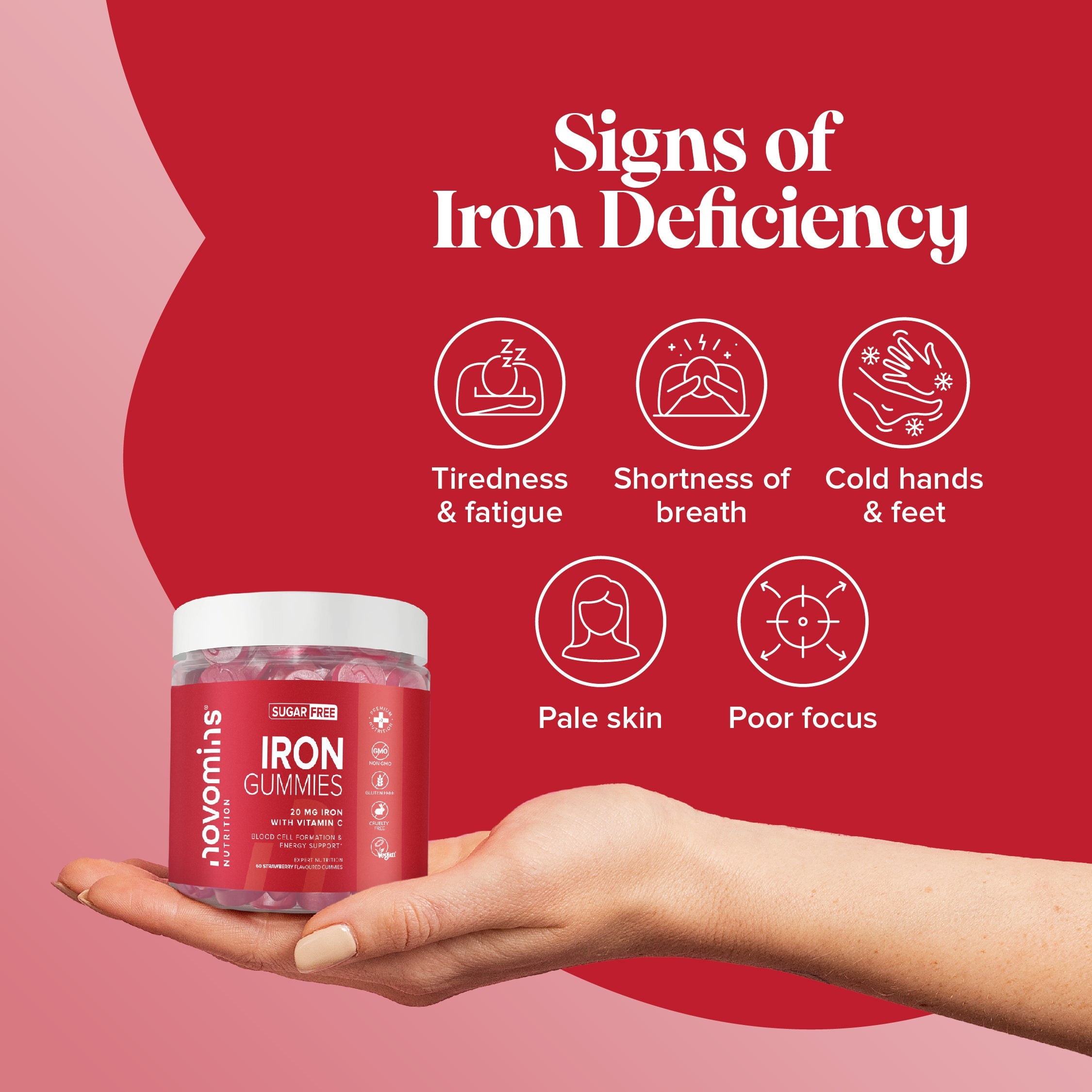 Novomins Iron Sugar-Free Gummies- Lillys Pharmacy and Health Store