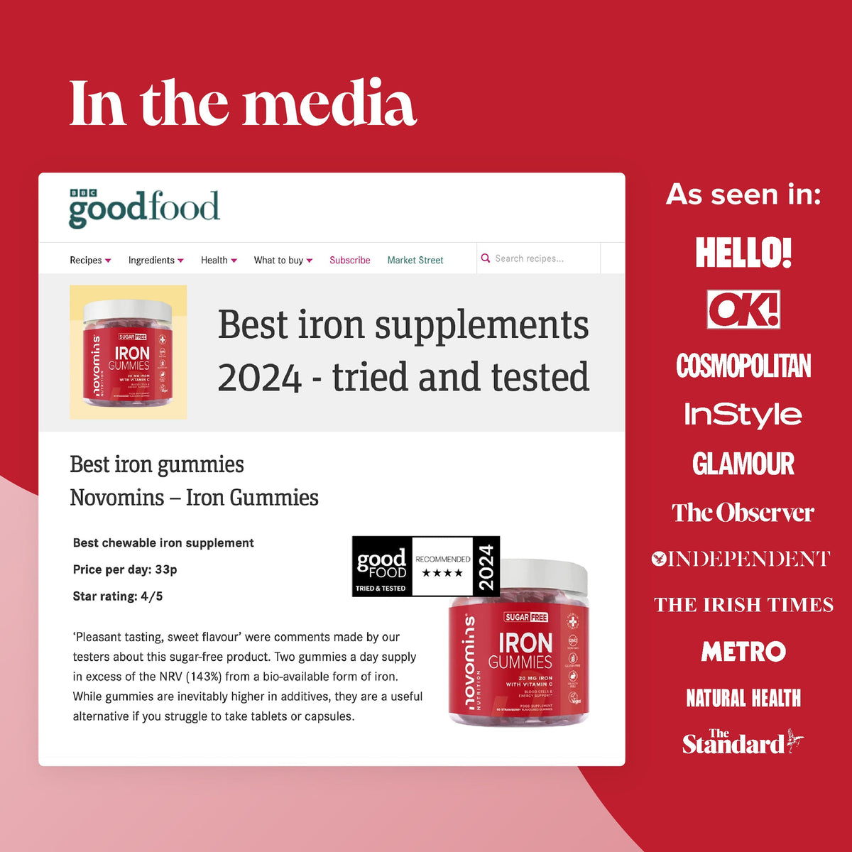 Novomins Iron Sugar-Free Gummies- Lillys Pharmacy and Health Store