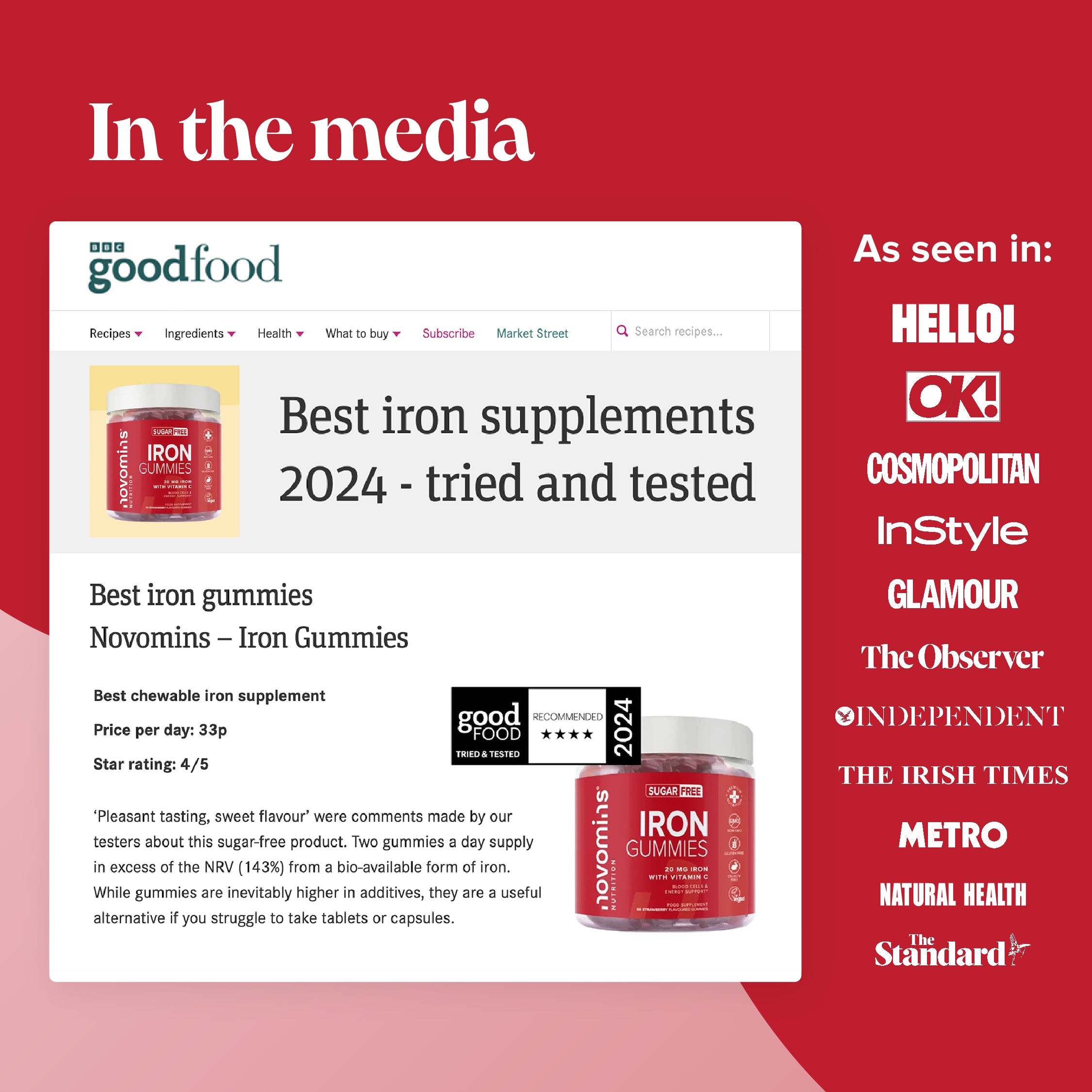 Novomins Iron Sugar-Free Gummies- Lillys Pharmacy and Health Store