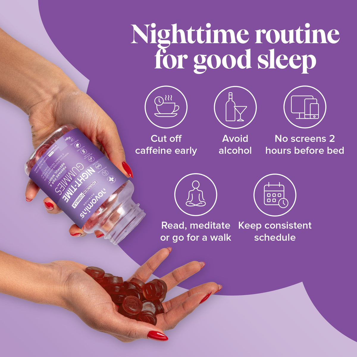 Novomins Night Time Gummies (5HTP Free)- Lillys Pharmacy and Health Store