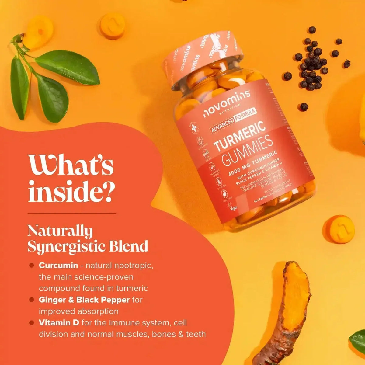 Novomins Turmeric Gummies- Lillys Pharmacy and Health Store