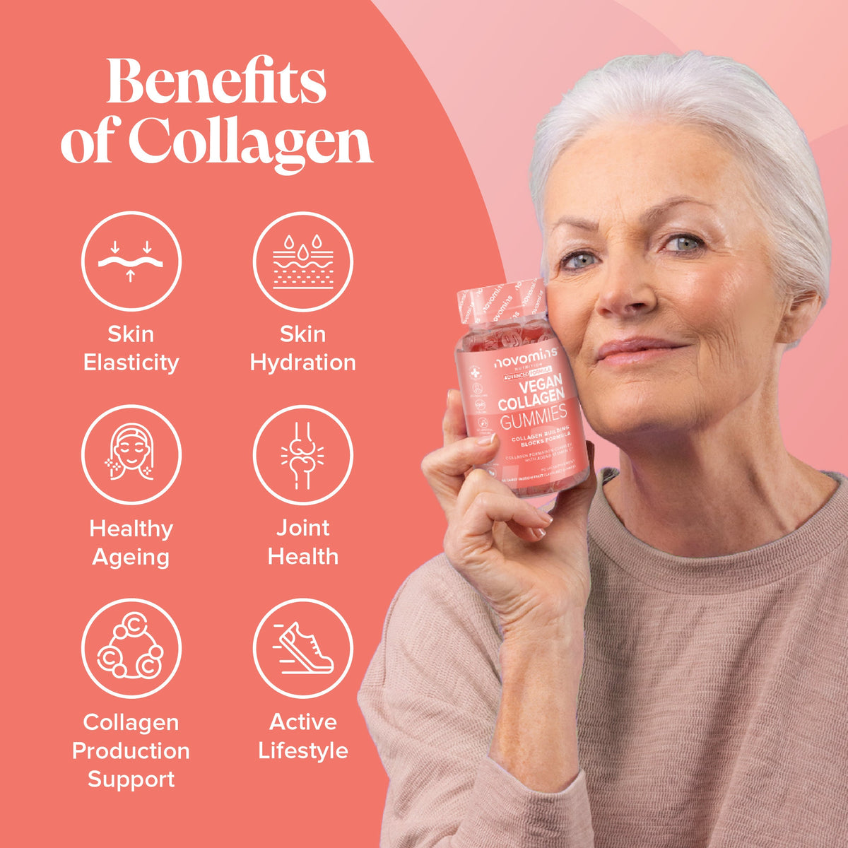 Novomins Vegan Collagen Gummies- Lillys Pharmacy and Health Store