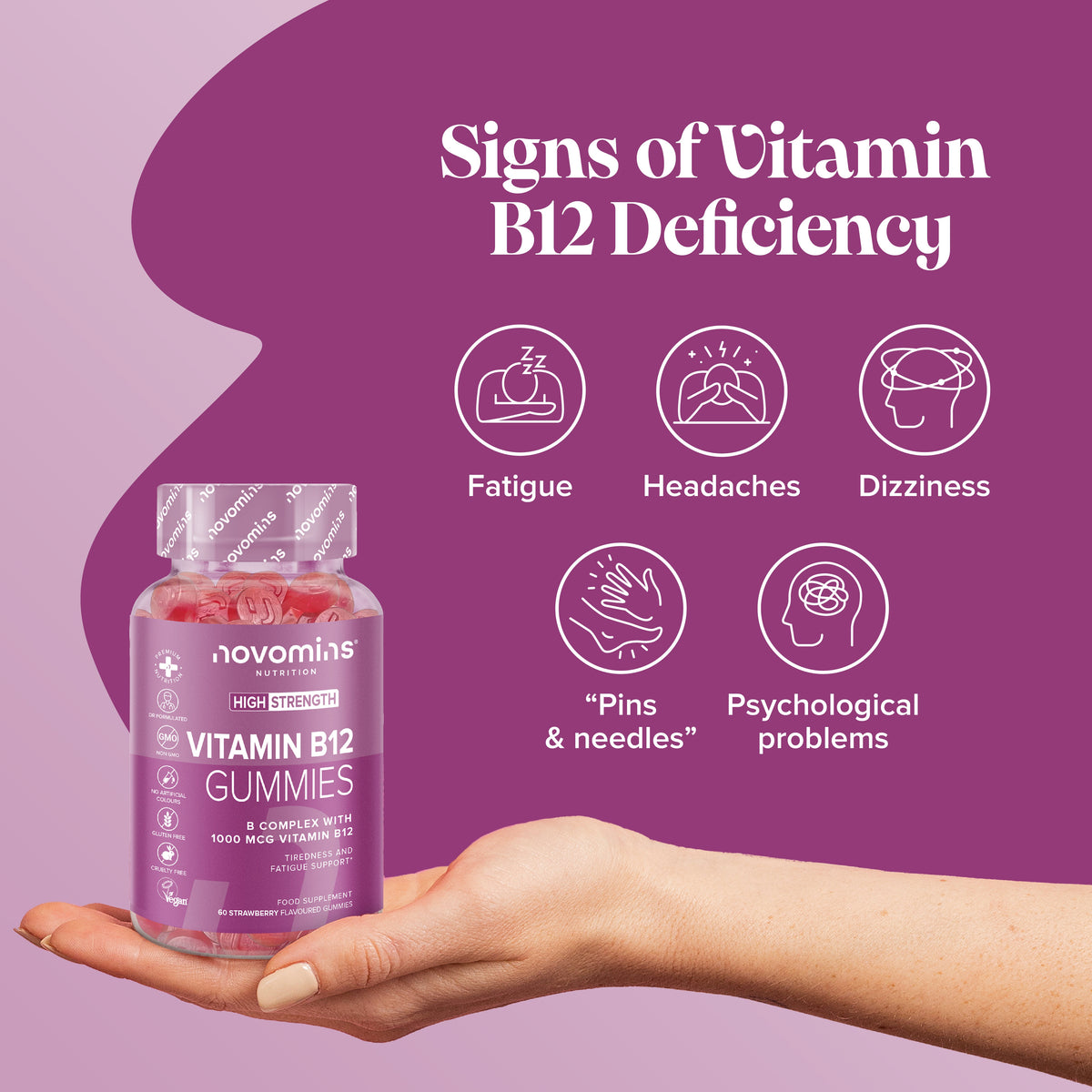 Novomins Vitamin B12 Gummies- Lillys Pharmacy and Health Store