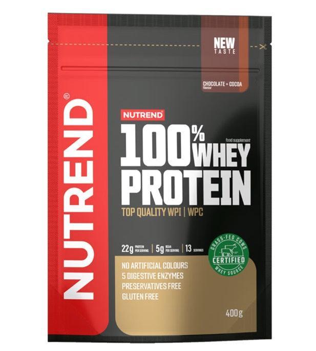 Nutrend 100% Whey Protein, Chocolate + Cocoa - 400g