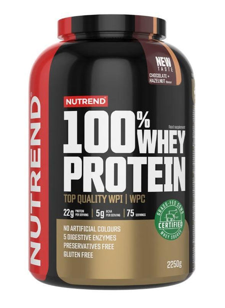 Nutrend 100% Whey Protein, Chocolate & Hazelnut - 2250g