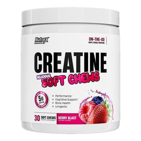Nutrex Creatine Soft Chews, Berry Blast - 30 soft chews - Lilly’s Pharmacy & Health Store