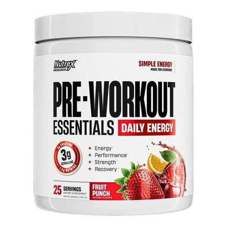 Nutrex Pre - Workout Essentials, Fruit Punch - 225.85g - Lilly’s Pharmacy & Health Store