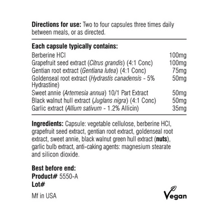 Nutri Advanced Berberine + Grapefruit Seed 120 Caps- Lillys Pharmacy and Health Store