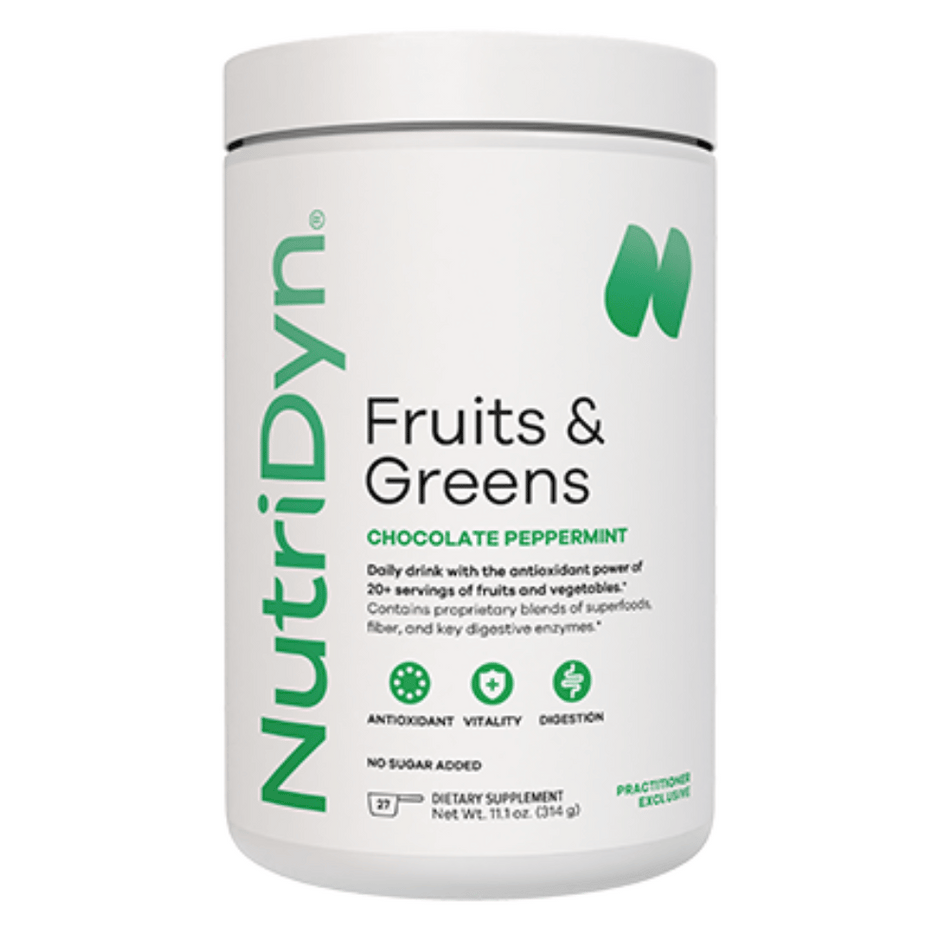NutriDyn Fruits and Greens (Choc Peppermint)* 314 g- Lillys Pharmacy and Health Store