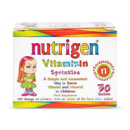 Nutrigen Vitamixin Sprinkles – multivitamin and Mineral Powder 30 sachets- Lillys Pharmacy and Health Store