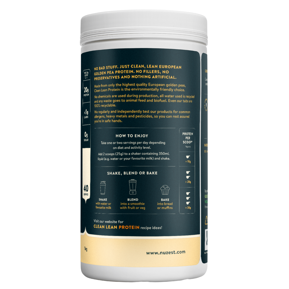 Nuzest Clean Lean Protein Just Natural - 1kg- Lillys Pharmacy and Health Store