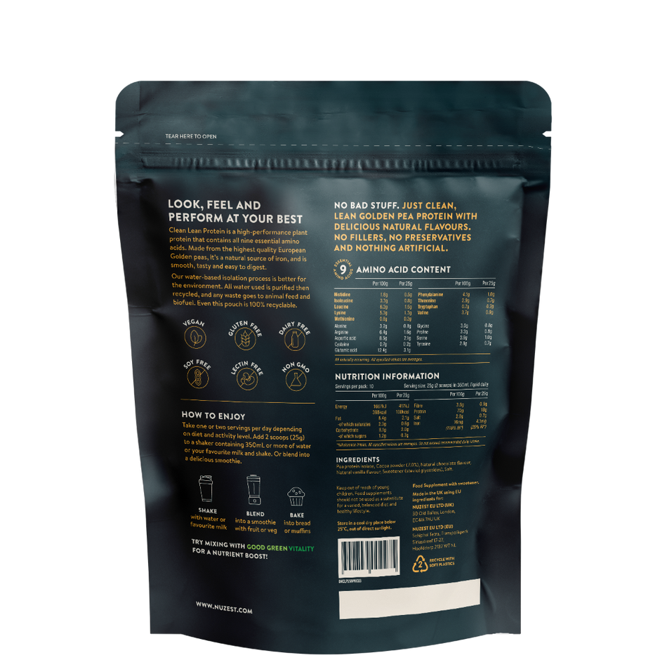 Nuzest Clean Lean Protein Rich Chocolate - 250g- Lillys Pharmacy and Health Store