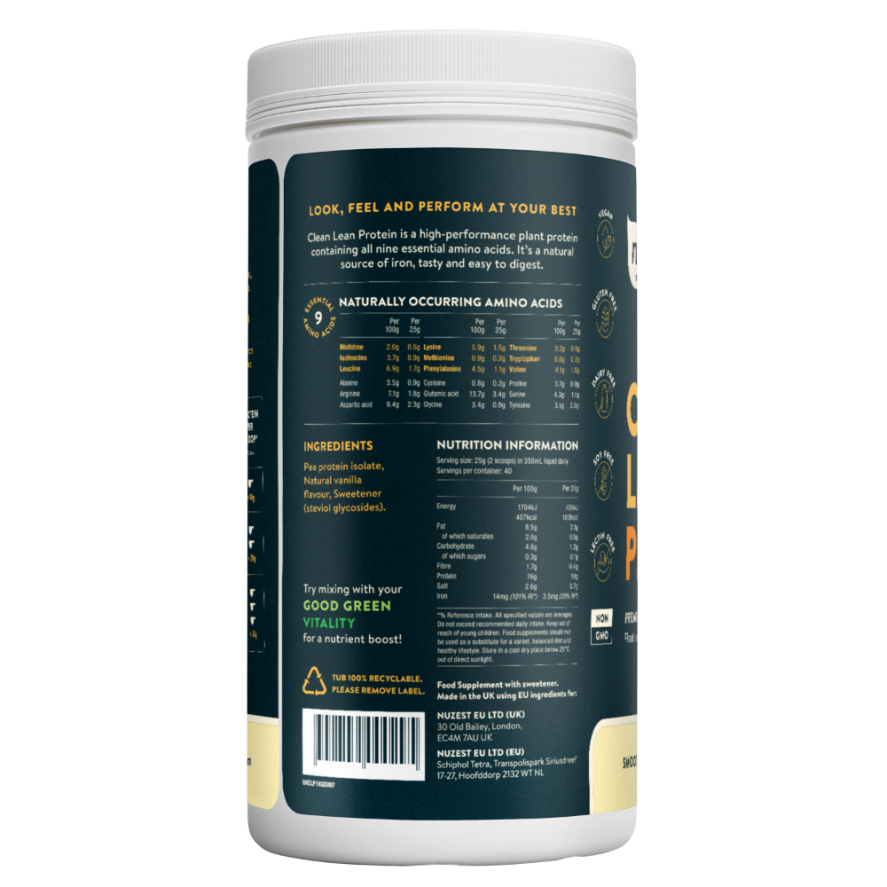 Nuzest Clean Lean Protein Smooth Vanilla - 1kg- Lillys Pharmacy and Health Store
