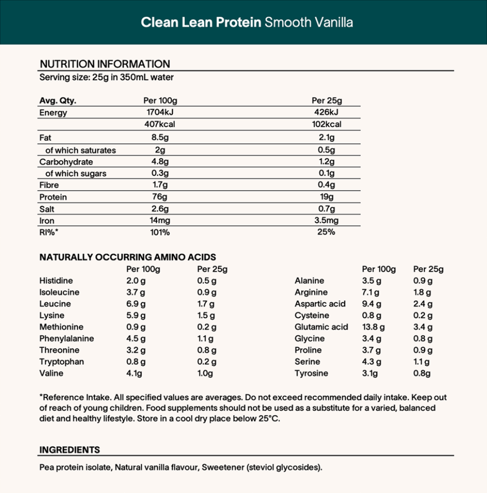 Nuzest Clean Lean Protein Smooth Vanilla - 1kg- Lillys Pharmacy and Health Store